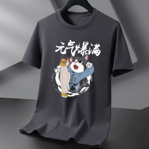 เสื้อยืดแขนสั้นลายการ์ตูนอนิเมะไซส์ใหญ่ทรงหลวมสำหรับฤดูใบไม้ผลิและฤดูร้อนเสื้อตัวในเสื้อยืดคอกลมแบบบางแฟชั่นสำหรับวัยรุ่น