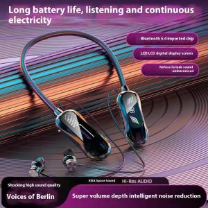 Sports Car Shape Stereo Sound Neckband LED Display Wireless Bluetooth Headphones Magnetic in-ear Headsets Sports Gamer Earphones