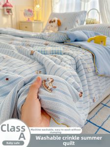 KAMONI | A-Class Crinkle Gauze Summer Cool Blanket Single Person