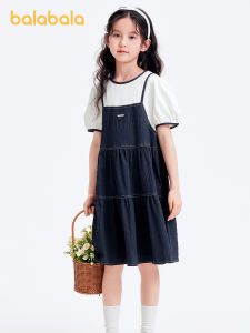 balabala Girls Dress Big Kids Light Princess Dress Summer Fashion New Style 2025