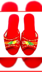 Alpombra Open-Toe heavy sole ladies multicolor indoor/outdoor native local handmade beaded slippers