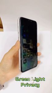Blue Ray Green Light Privacy 360 Tempered Glass For iPhone 17 16 16e 15 14 13 12 11 PRO MAX PLUS MINI AIR X XR XS MAX Screen Protector Anti Peeping Spy Eye Protect