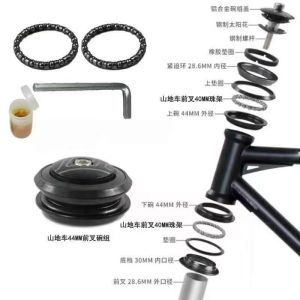 Mountain Bike Headset Bearing Fork Assembly Bicycle Parts Childrens Bike Accessories Wheel Hub Axle Guide Pin Included
