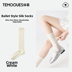 Ballet Style Silk Breathable Mesh Thick Socks