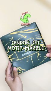 Sendok Makan Set Isi 6 Pcs Motif Marble Box Gift Set Hampers Souvenir Venrc Wakakids