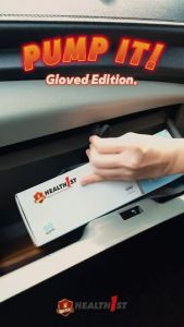 Health1st Nitrile 10g High Risk Extra Thick Black Disposable Glove Powder Free 240mm