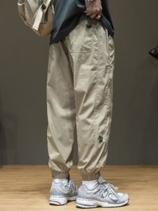 American Style Ice Silk Quick Dry Pants Mens Thin Loose Workwear Summer Mens Pants Casual Loose Fit Straight Leg