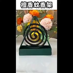 Anti-Mosquito Coil Holder with Tray: Creative Wrought Iron Triangular Shape