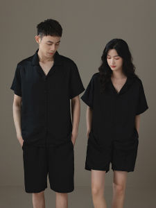 me home wear | Bộ Quần Áo Nghỉ Ngơi Sọc Ngắn Tay Mùa Hè từ Rayon