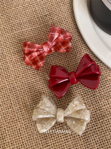 Elegant Butterfly Knot Acetate Hair Clip Womens French Style Luxury Hair Accessories Side Bangs Styling Hair Grips