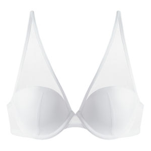 French Style Summer Bra Womens Deep V Neck Invisible Soft Steel Ring Underwear Poetic Leaf Fixed Strap Breathable Nylon Cup