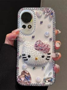 Luxury Rhinestone Cartoon Huawei Nova13 pro Mate60 pro Phone Case Transparent Shell Creative Cute Style Acrylic Protective Cover