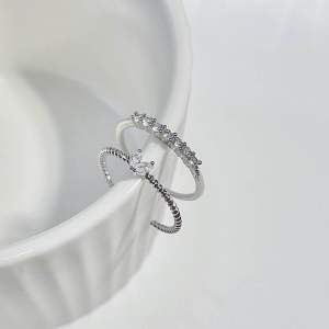 BUTTERCREAM Danna s925 Silver Zirconia Ring 2pcs Set