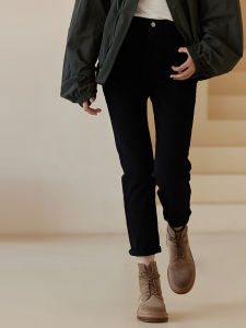 High Waist Slim Fit Denim Cotton Womens Long Pants Soft Washed Casual Bootcut Jeans High Elasticity Fashionable Trousers