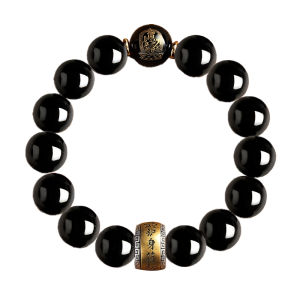 FUJINJIA | Vòng Tay May Mắn Bảo Vệ 8A Đá Obsidian Đen