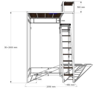 Loft bed customize.singapore for condo singapore