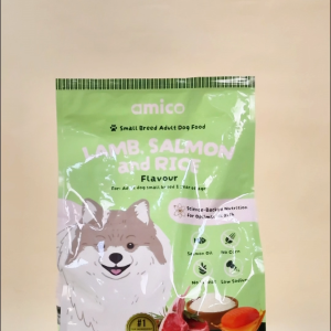 Amico Dry Dog Food for Small Breeds - High Protein Low Sodium - Lamb Salmon and Rice - 8kg