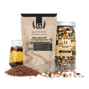 Trà gạo lứt đậu đen thảo mộc GUfoods - Thanh nhiệt Mát gan Hỗ trợ giấc ngủ Healthy Thực dưỡng Eat clean