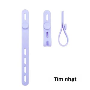 Dây Buộc Cáp Silicon Nhiều Màu Sắc Có Thể Điều Chỉnh Nhiều Lỗ Dụng Cụ Sắp Xếp Dây Dây Buộc Có Thể Tái Sử Dụng Để Quản Lý Dây Trên Bàn Bộ Phụ Kiện Thời Trang