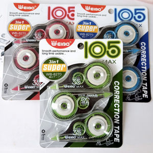3 PCS Correction Tape Big Capacity School Supplies Eraser Ballpen Error Correction 15MX5mm