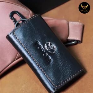 [VALQO] VRIO Dompet STNK Gantungan kunci kulit sapi untuk Mobil Motor Dompet STNK TOYOTA HONDA DAIHATSU MITSHUBISI SUZUKI Polos