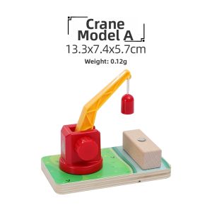 iekool | Educational Magnetic Wooden Train Track Crane Car Accessories