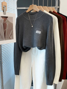 JIANDIYA | Half-high Neck Loose Knit Sweater Thick Shirt