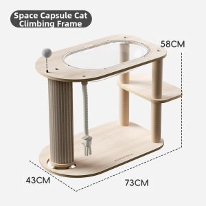 Popocola | Compact Real Wood Cat Climber
