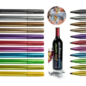 12Pcs Glass Marker Pens – Erasable Fine Tip Markers for Customizing Wine Glasses Bottles and Ceramics – Perfect for DIY Names