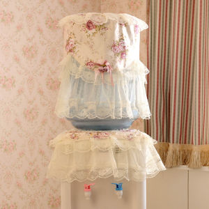 ผ้าคลุมเครื่องกรองน้ำแบบป้องกันฝุ่นสไตล์เรโทร 2 ชิ้น ผ้าฝ้ายลายลูกไม้ สำหรับห้องนั่งเล่น บ้าน ป้องกันฝุ่น ปกปิดเครื่องกรองน้ำแบบเรียบง่าย