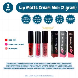 Lip Matte Cream Sr12 / Lip Cream Sr12 Tahan Lama / Lip Cream Bpom Halal Free Paraben Guh