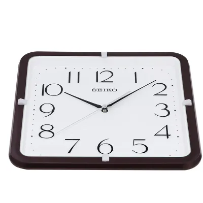 Seiko | Wall-Mount No-Drilling Sweep Second Square Wall Clock 11 Inches