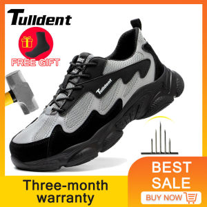 Tulldent Safety Work Shoes Men Anti-Smashing Indestructible Steel Toe Cap Puncture-Proof Boots Lightweight Male Sofe Women Cosy Sneakers