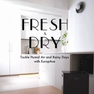 Europace EDH8400DGY DC Smart Pure Dehunidifier + Shoe Dryer + Laundry Dryer + UV + HEPA Filter (5-in-1) - 40L