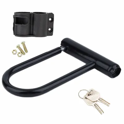 Bike U-Lock Heavy Duty Bicycle Locks Electric Scooter Padlock Anti-theft Bike Locks Set with Keys for Road Bicycles Accessories