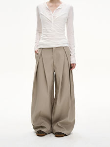 MADWITCH | Vintage Simple Pleated Drape Loose Trousers