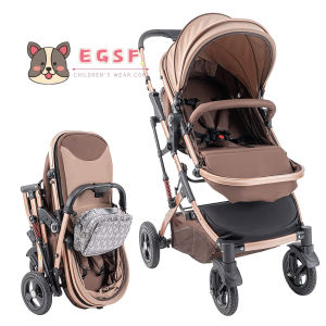 Baby Pram Stroller - 2 In 1 Convertible Bassinet Stroller -Compact Foldable Baby Strollers With Various Adjustable & Reclining Stroller Modes