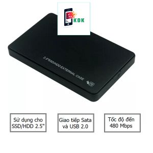 Hộp Đựng Ổ Cứng 2.5 Inch Vỏ Ổ Cứng Gắn Ngoài Tốc Độ Cao SATA USB2.0 SSD/HDD 480Mbps