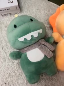 23cm Lovely Animal Plush Stuffed Lion Hippo Dinosaur Pig High Quality Soft Fabric Zoo Souvenir