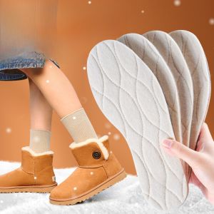 XIANZHAO | Thickened Fleece Winter Warm Shoe Insoles Womens Snow Boot Inserts Anti-slip Non-shedding Wool Filling Boot Footbeds