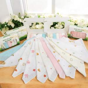 Khăn Sữa Sợi Tre Set 5 Cái Mềm Mịn Kháng Khuẩn Chống Bám Bẩn Không Bụi Vải Thấm Hút Nhanh Dùng Rửa Mặt Tắm Cho Bé Sơ Sinh Kích thước 28x28cm