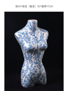 New Chinese Style Ceramic Artistic Portrait Sculpture Blue And White Porcelain Tabletop Decorative Items for Home Decoration