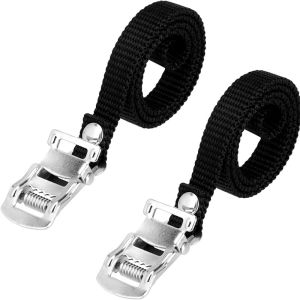 1/2pair Bikes Pedal Toe Straps Universal Replacement Foot Pedal Straps Fitness Dog Mouth Pedal Strap for Exercise Bike/Bicycle
