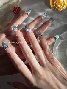 Pakai Kuku Handmade Penuh - Siri Bunga 12 - Dilengkapi dengan Kit Alat / 100% Handmade Wearable Nails - Flower Series 12 - Comes with Tool Kit