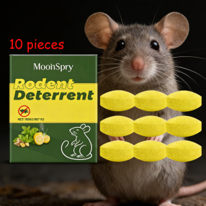 MoonSpry 10 Packs Rat Repellent Pills Slow Release Odor Pest Control For Outdoor Courtyard Indoor Multiple Areas