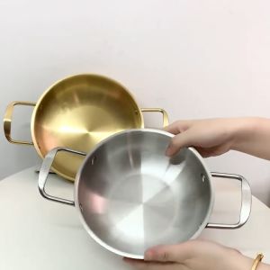 MAMA SUKA - Panci Masak Korean Mie Ramen Seafood Soup Pot Stainless Steel Silver