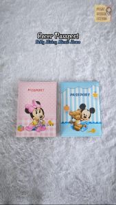 Cover Passport Seri Baby Mickey Minnie Mouse Case Cover Passport Document Organizer