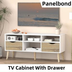 Panelbond Rak TV Cabinet Storage /TV Rack/TV Kabinet / Rack TV / Tv cabinet Tv Console Cabinet Modern 2024 Solid Wood Leg for Living Room