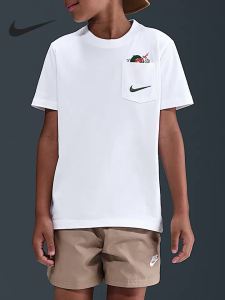 Nike | Áo Thun Co Dãn Cổ Tròn T Tay cho Bé Lớn