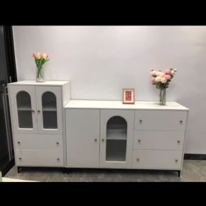 ตู้เก็บของในครัว ตู้เก็บของ ตู้กับข้าว ตู้เก็บของเอนกประสงค์ เคาน์เตอร์ครัว ชั้นเก็บของ 3 ขนาด สีขาวแฟชั่นทันสมัย